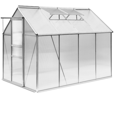 Finitura di telaio non rivestito 6ft x 8ft Grande serra da giardino per il giardinaggio all'aperto