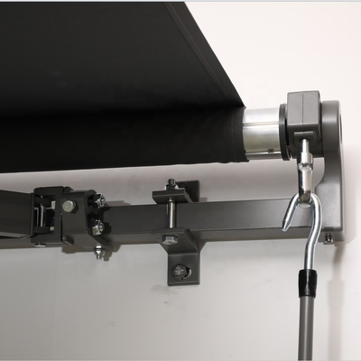 Parete di supporto 3x2m Retrattile Manuale Telaio Porta Finestra Canopy ombra solare con accessori e manico manuale