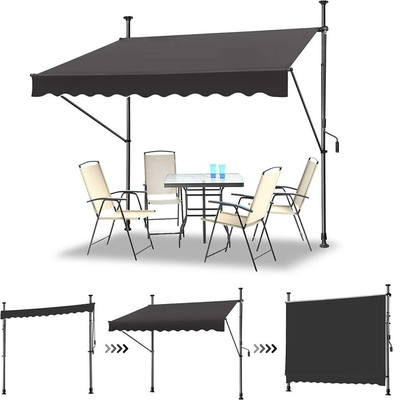 In alluminio telaio manuale retrattile tenda del patio per balcone altezza e inclinazione regolabile