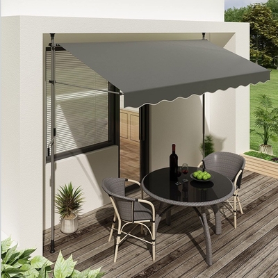In alluminio telaio manuale retrattile tenda del patio per balcone altezza e inclinazione regolabile