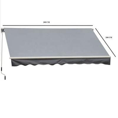 Rifugio esterno manuale retrattile con copertura di tendaggio con dimensioni di 300*200 cm e metodo di funzionamento manuale