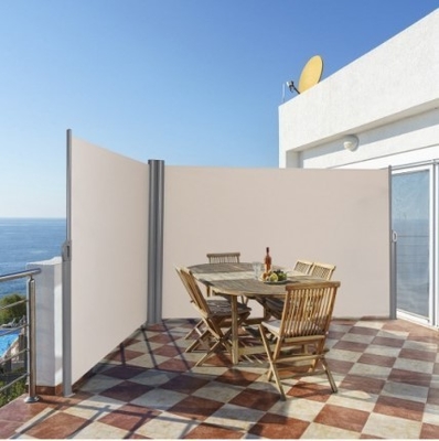 160*600cm doppio retrattile vetro verticale Privacy Divider con telaio in alluminio