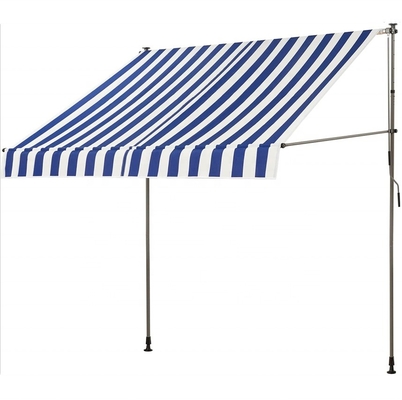 Avvolgimento manuale per balcone in tessuto di poliestere con telaio grigio e trattamento anti-UV