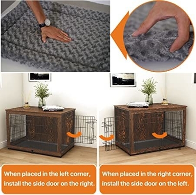 Casse per cani in legno a doppia porta in stile moderno 81*55*67cm per mobili per la casa