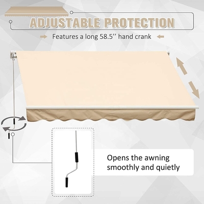 Cornice di alluminio per ombrello esterno con materiale di poliestere