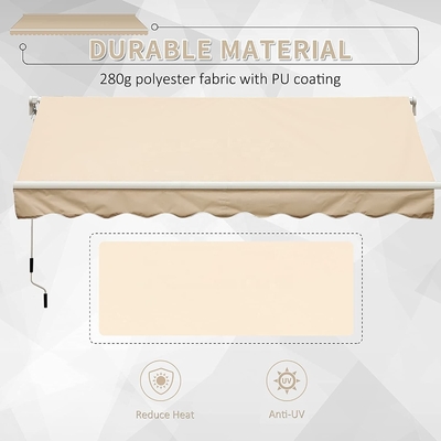Cornice di alluminio per ombrello esterno con materiale di poliestere