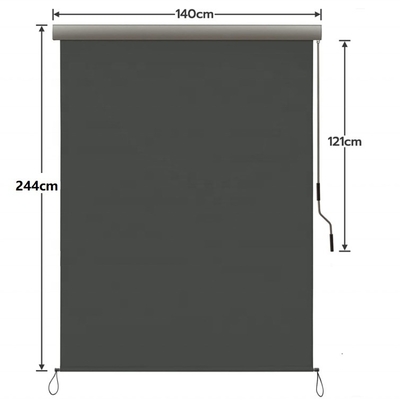 1.6m*2.5m Materiale di vela in poliestere retrattile impermeabile ombra solare goccia verticale telone