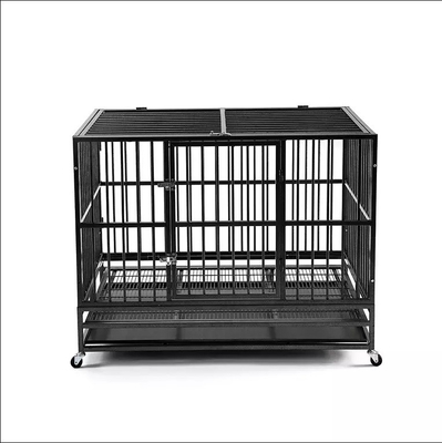 Cage per cani di grandi e medie dimensioni di 38 pollici nero