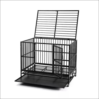 Cage per cani di grandi e medie dimensioni di 38 pollici nero