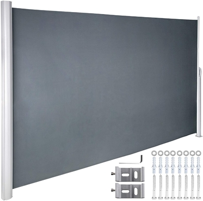 Cassa in alluminio retrattile e supporto per ombrello laterale in tessuto di poliestere da 160*300 cm