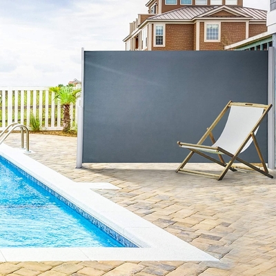 Cassa in alluminio retrattile e supporto per ombrello laterale in tessuto di poliestere da 160*300 cm