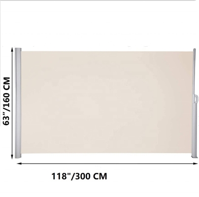 Protezione solare estensibile in alluminio per balcone, patio e giardino 160*300cm