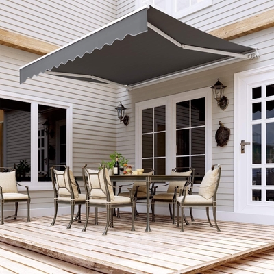 Caravan anti-UV con tende da balcone commerciali e ombre per porte