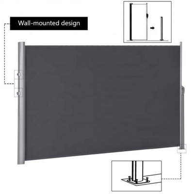 160x300cm Giardino Canopy ombra solare Tolpi retrattili per il funzionamento manuale lato patio