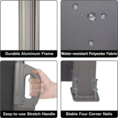 Rivestimento in polvere finitura vela tollerante di avvolgimento laterale per pareti di privacy esterne di patio