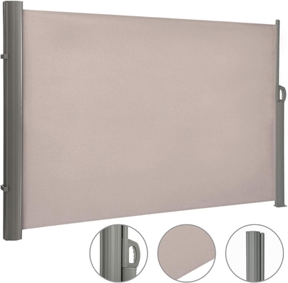 Altezza 160cm Retrattibile Patio Screen Grey Frame 63x118inch Privacy Screen per giardino