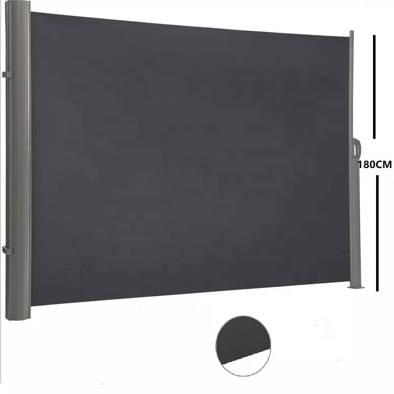 Cassa in alluminio retrattile e supporto per ombrello laterale in tessuto di poliestere da 160*300 cm