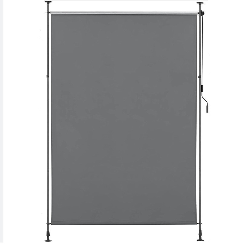 Avvolgimento verticale rivestito in polvere 150*270 cm per schermo di privacy e protezione solare in grigio scuro